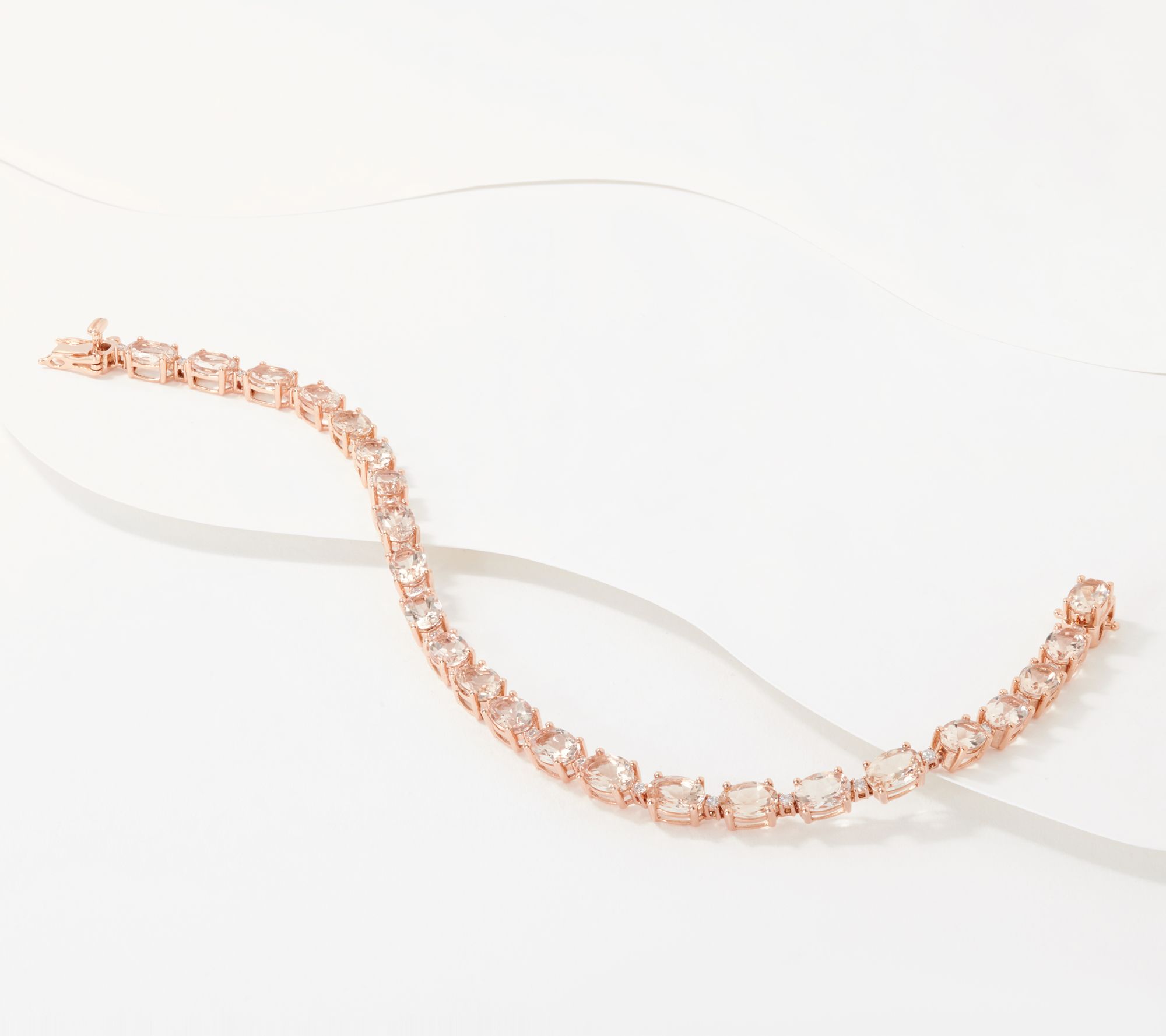 Affinity Gems and Diamond 14K Tennis Bracelet 8.5010.00 cttw