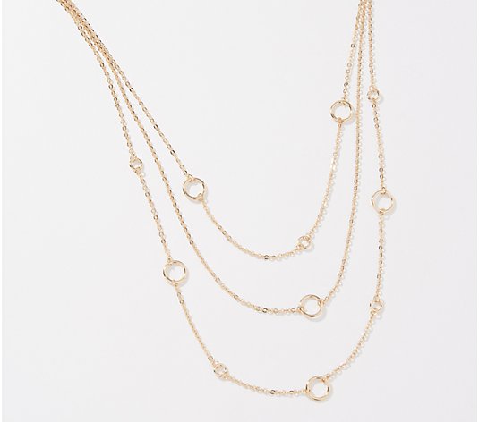 Joan Rivers Multi-Chain Layered Necklace w/ Circle Details