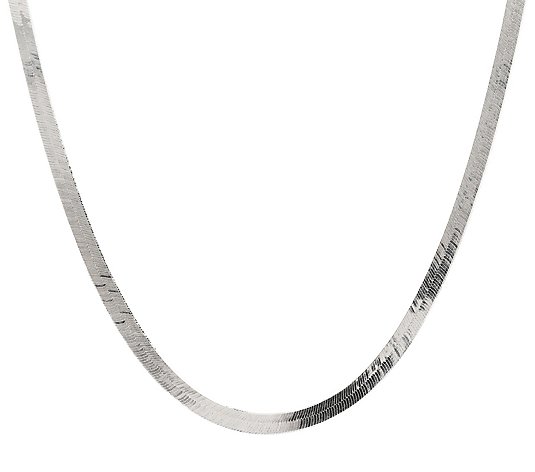 UltraFine Silver 20" Polished Herringbone Neckl ace, 7.7g
