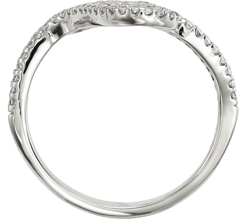 Sterling Squiggle Crystal Ring - QVC.com