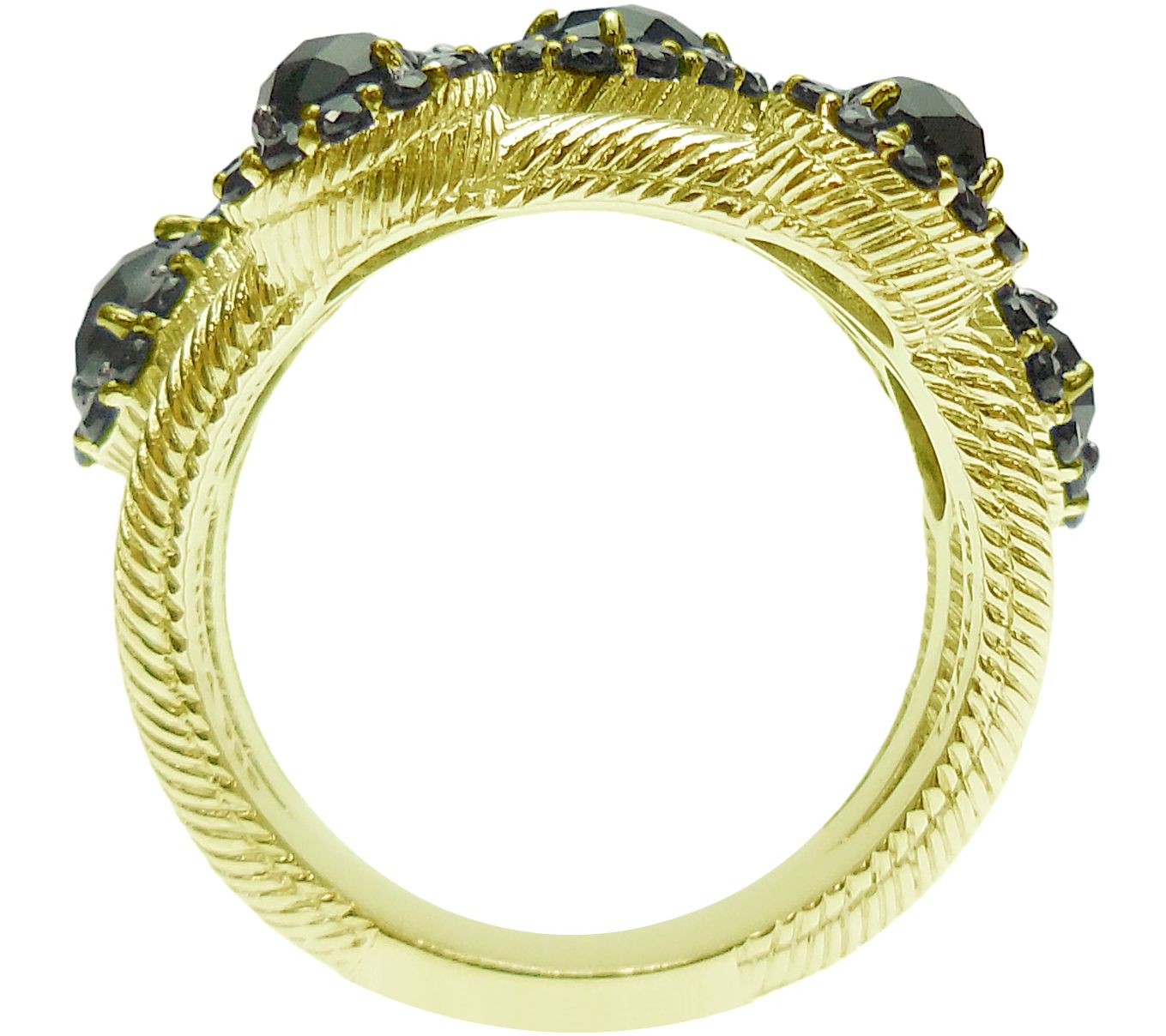 Judith Ripka 14K Clad Onyx & Black Spinel Ring - QVC.com