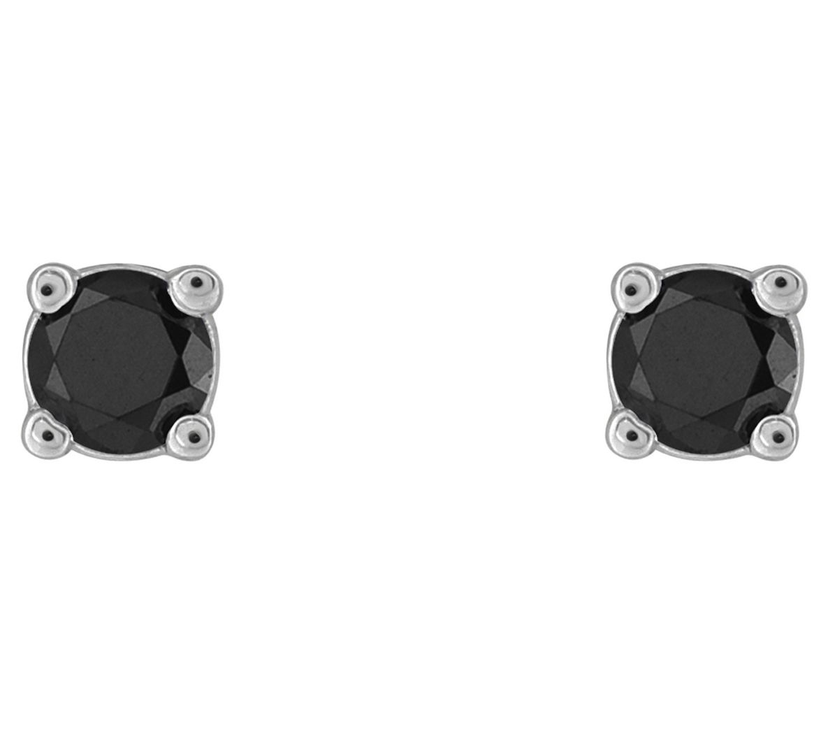 Affinity 14K 1/10 cttw Round Black Diamond StudEarrings