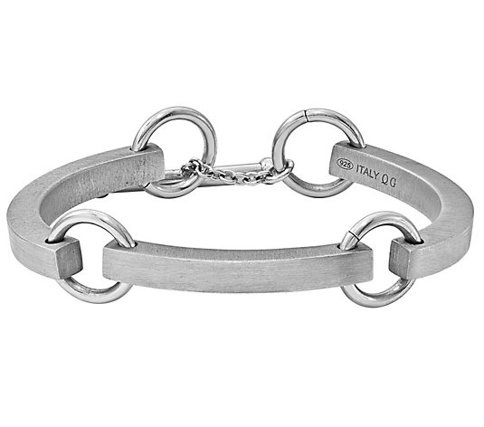 Italian Silver 7" Status Link Bracelet