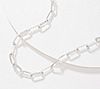 "As Is" UltraFine Silver Polished Paperclip Chain 18" Necklace
