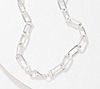 "As Is" UltraFine Silver Polished Paperclip Chain 18" Necklace, 1 of 2