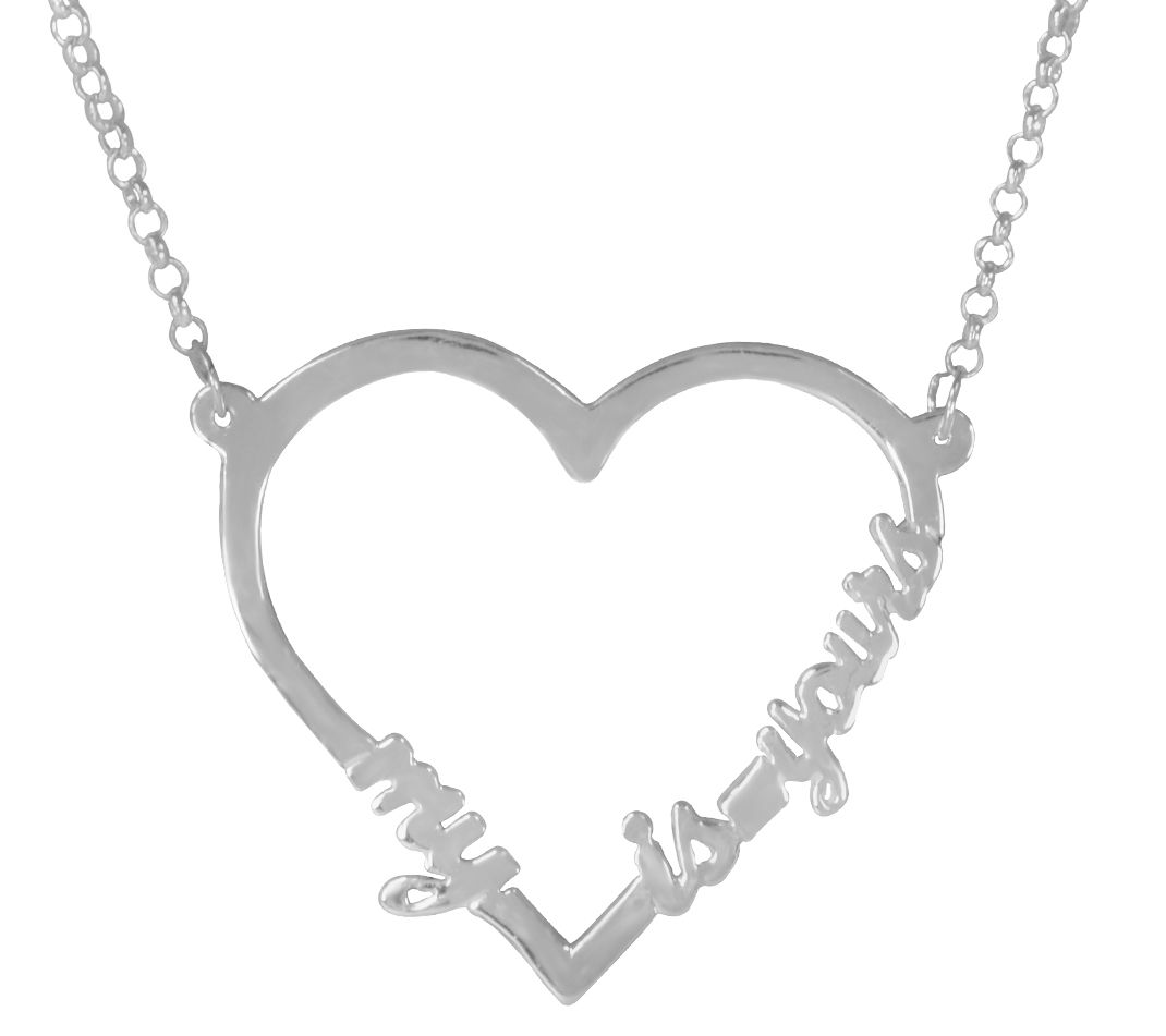 Sterling Silver My Heart Is Yours Necklace