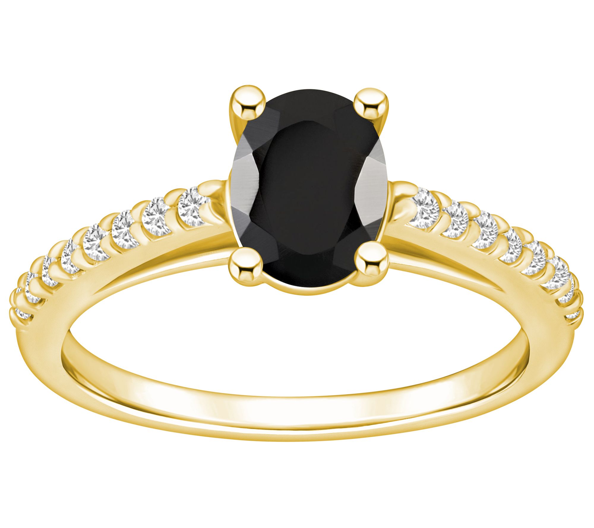 Affinity Gems Oval Gemstone & Diamond Ring, 14K Gold