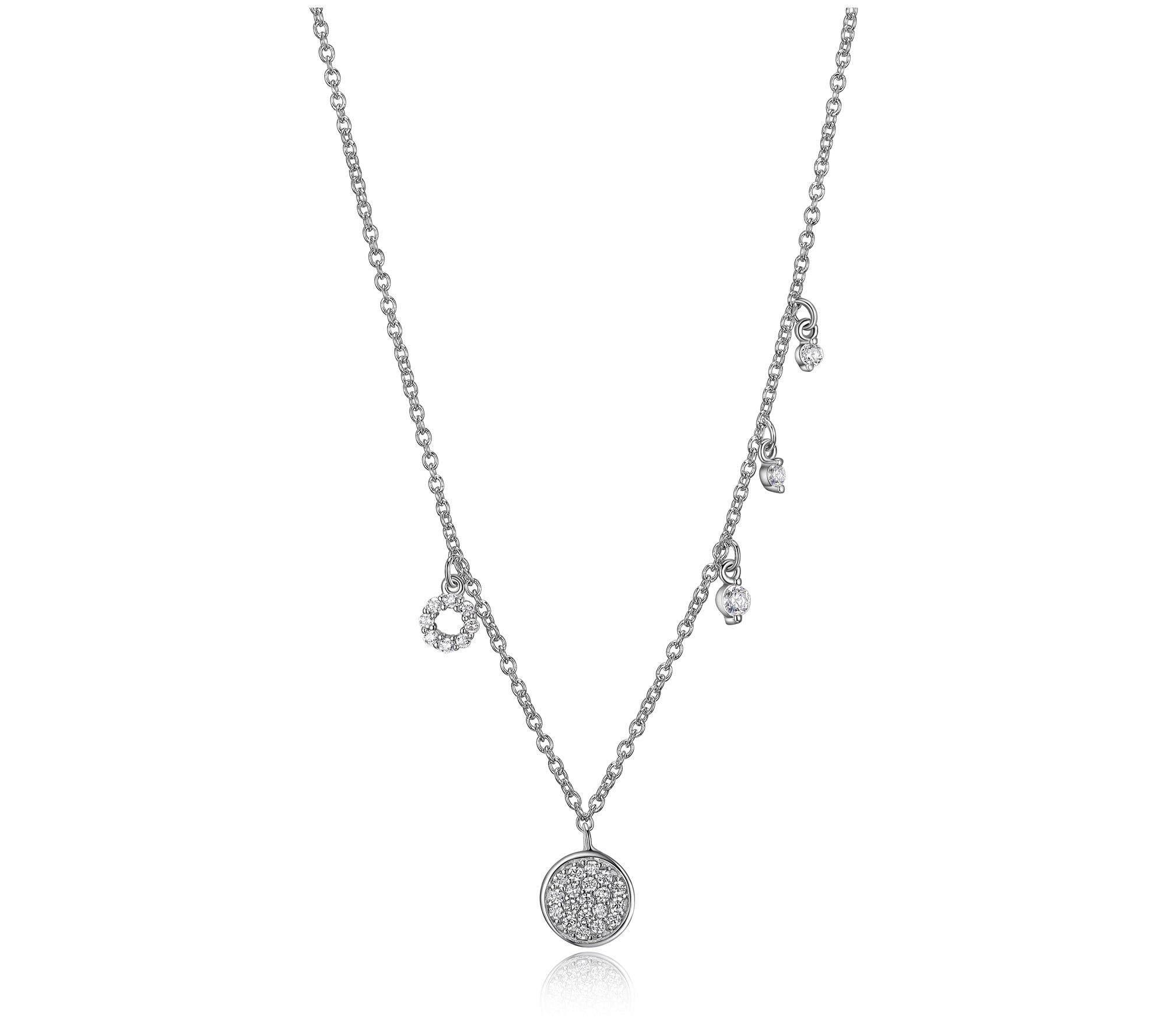 Diamonique 0.30 cttw Drop Necklace, Sterling Silver