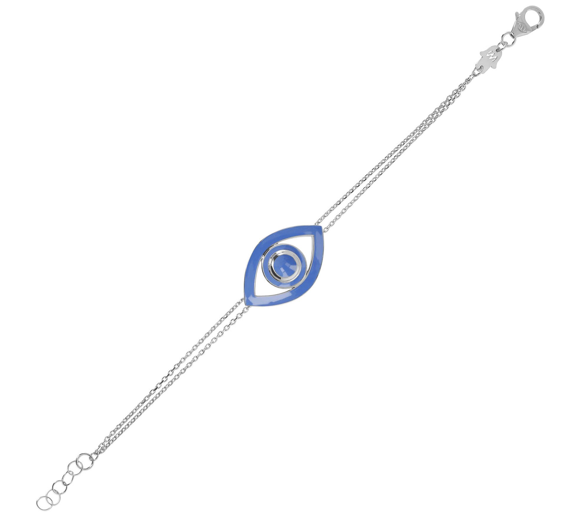 Netali Nissim Enamel Bold Evil Eye Bracelet, Sterling