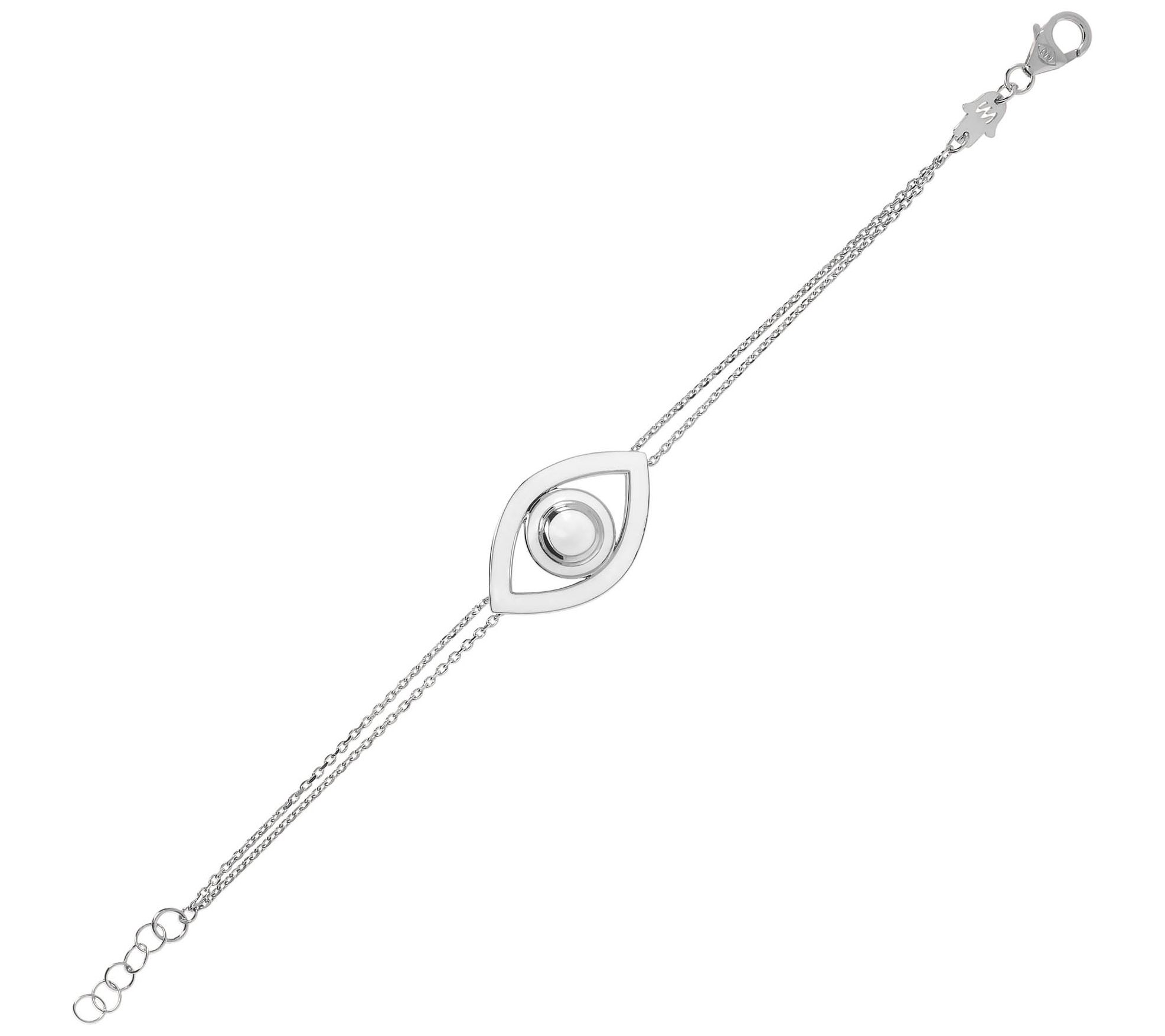 Netali Nissim Enamel Bold Evil Eye Bracelet, Sterling