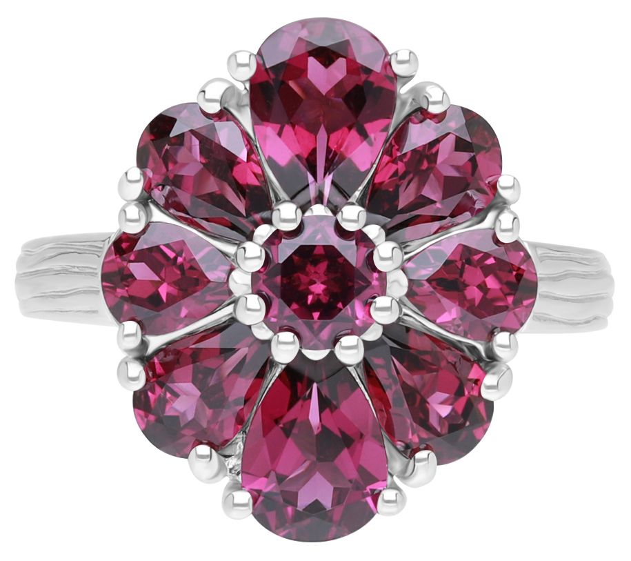 Ariva Sterling Silver Rhodolite Sabrina Ring