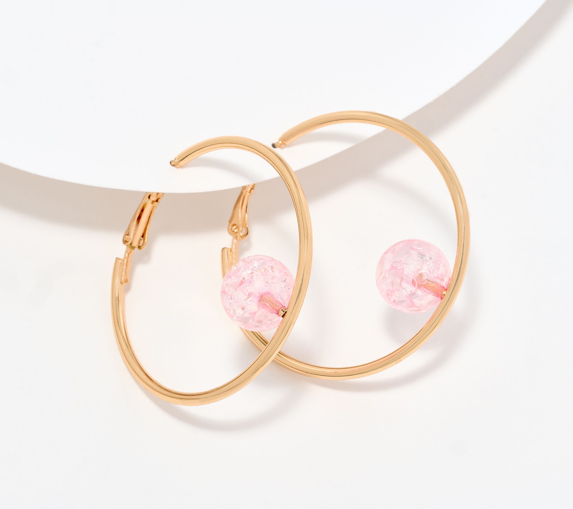 Joan Rivers Hoop with Crackle Bead