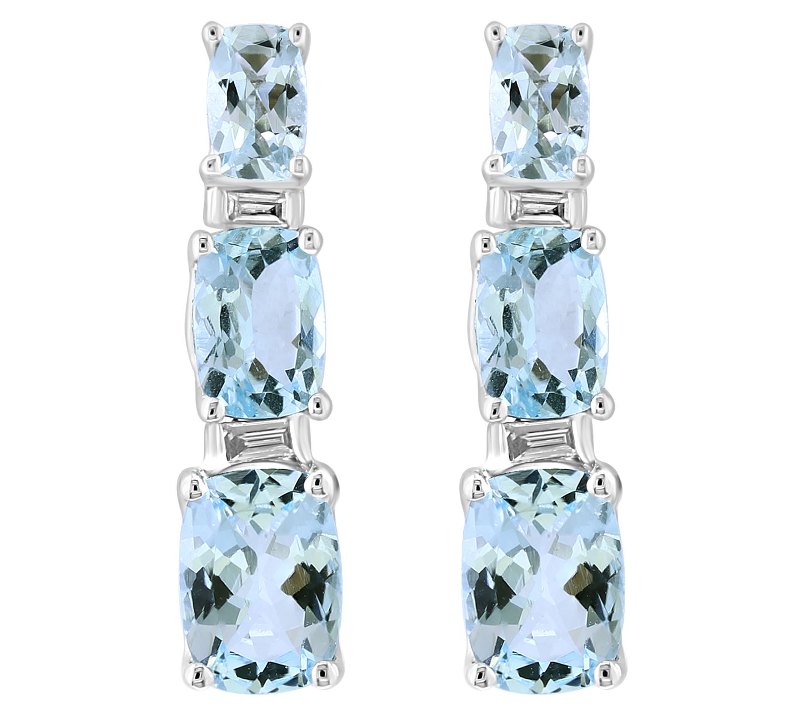 Effy Aquamarine & Diamond Accent Dangle Earring s, 14K Gold