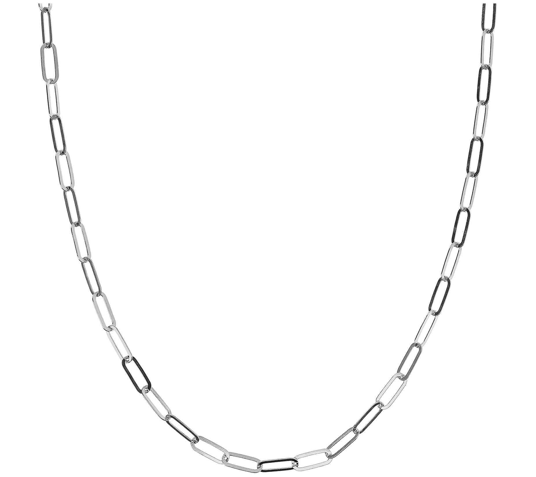 Ultrafine 950 Silver 22" Paperclip Chain Necklace
