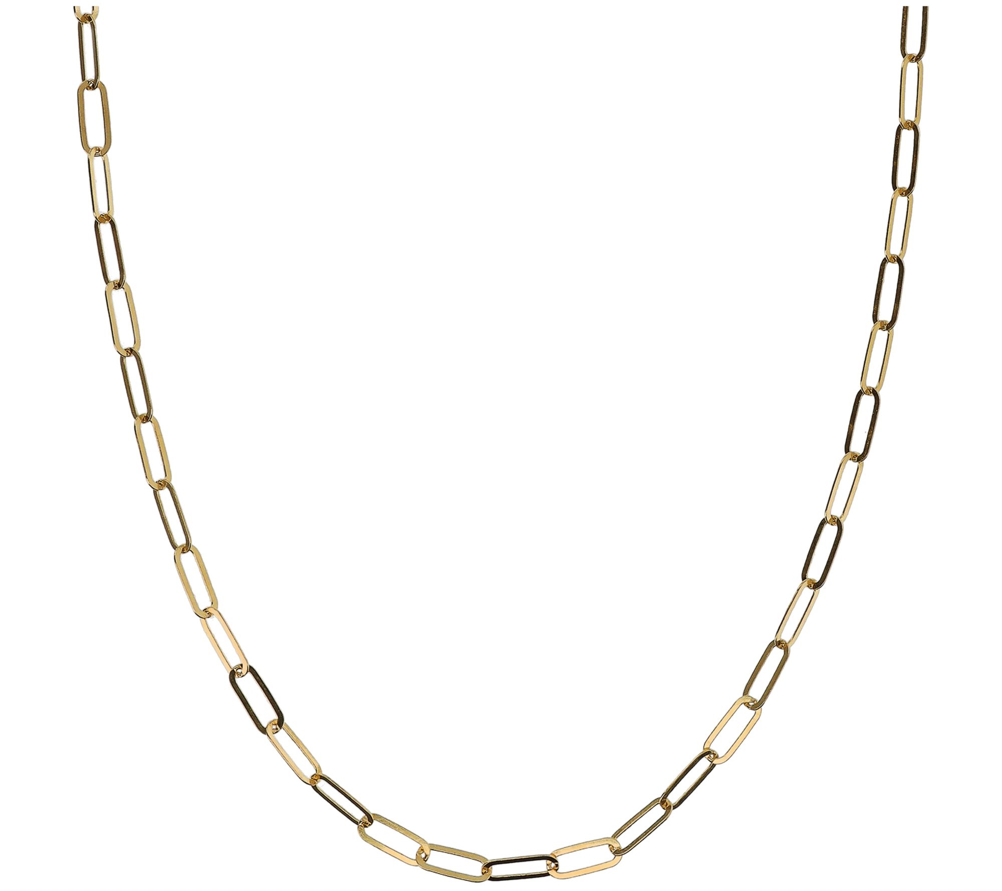 Ultrafine 950 Silver 22" Paperclip Chain Necklace