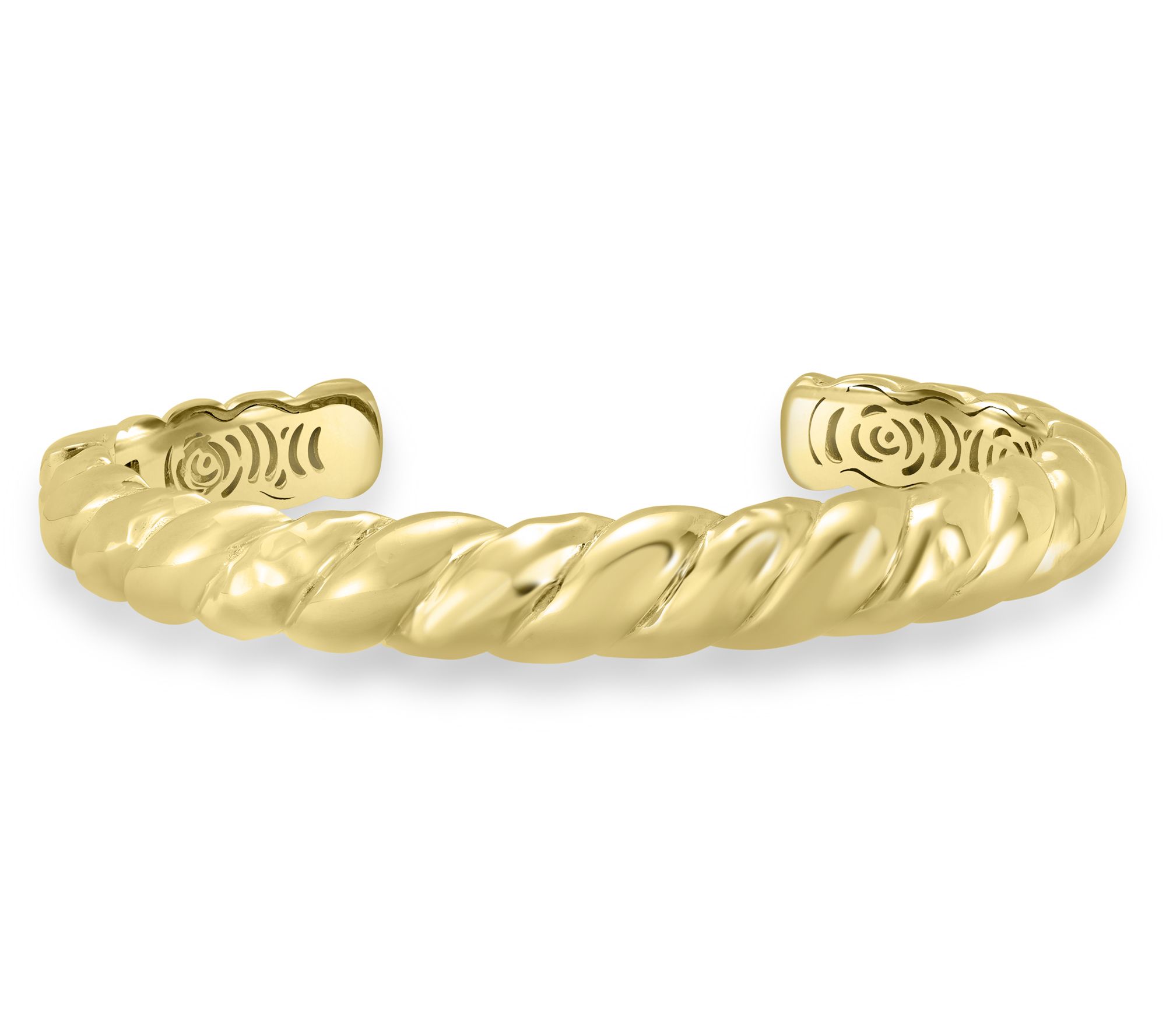 Christian James by Scott Grimes 14K Gold Clad Polished Cuff
