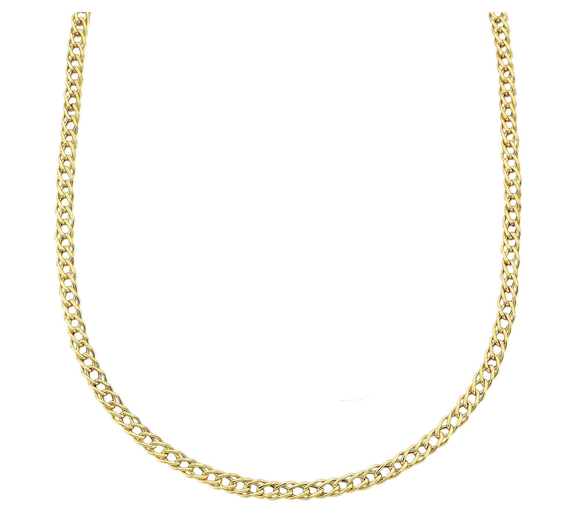 Adorna 14K Gold 4mm Geometric Link Necklace