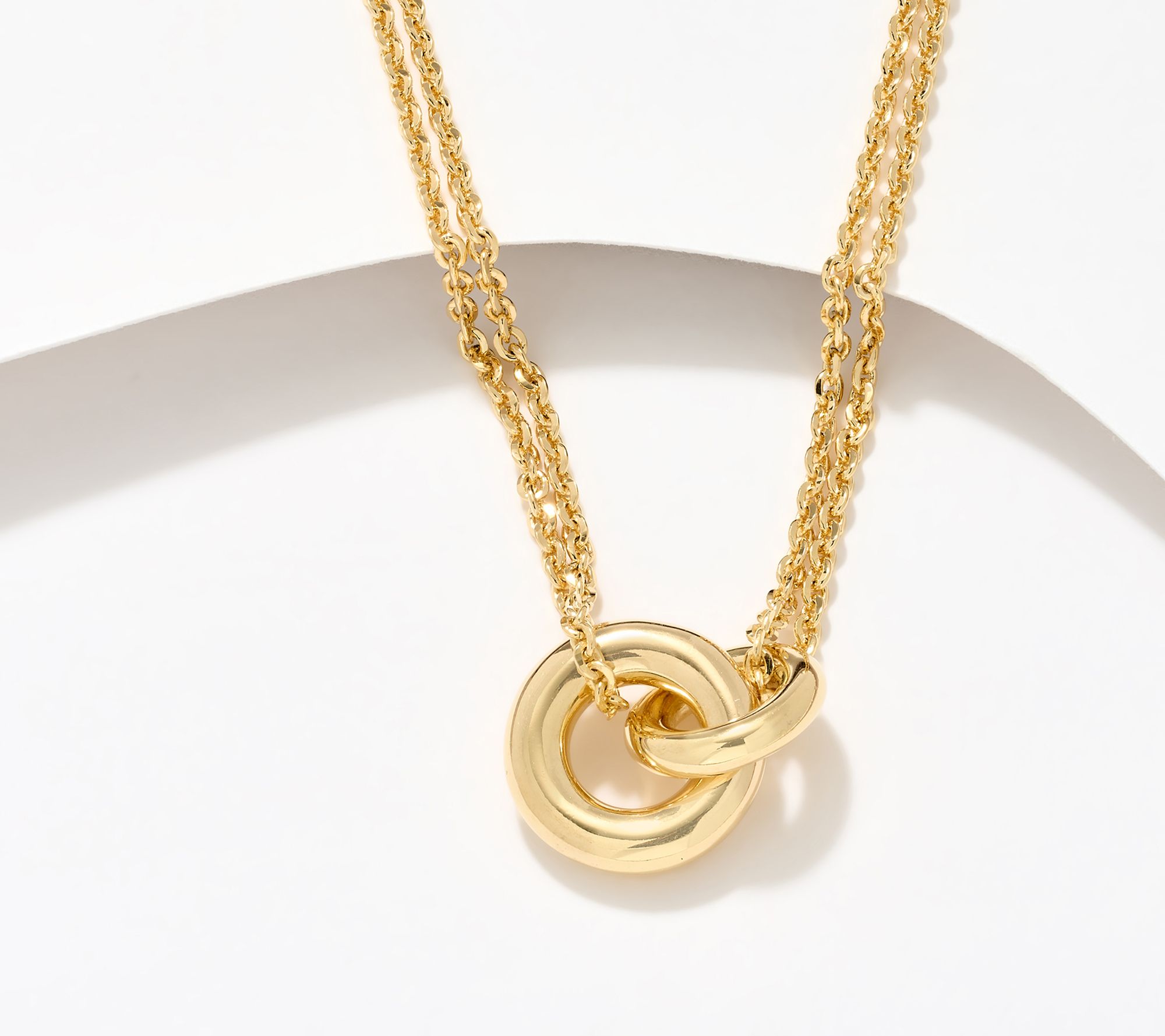 "As Is" David Markstein Bronze "Two Circles, One Love" Necklace