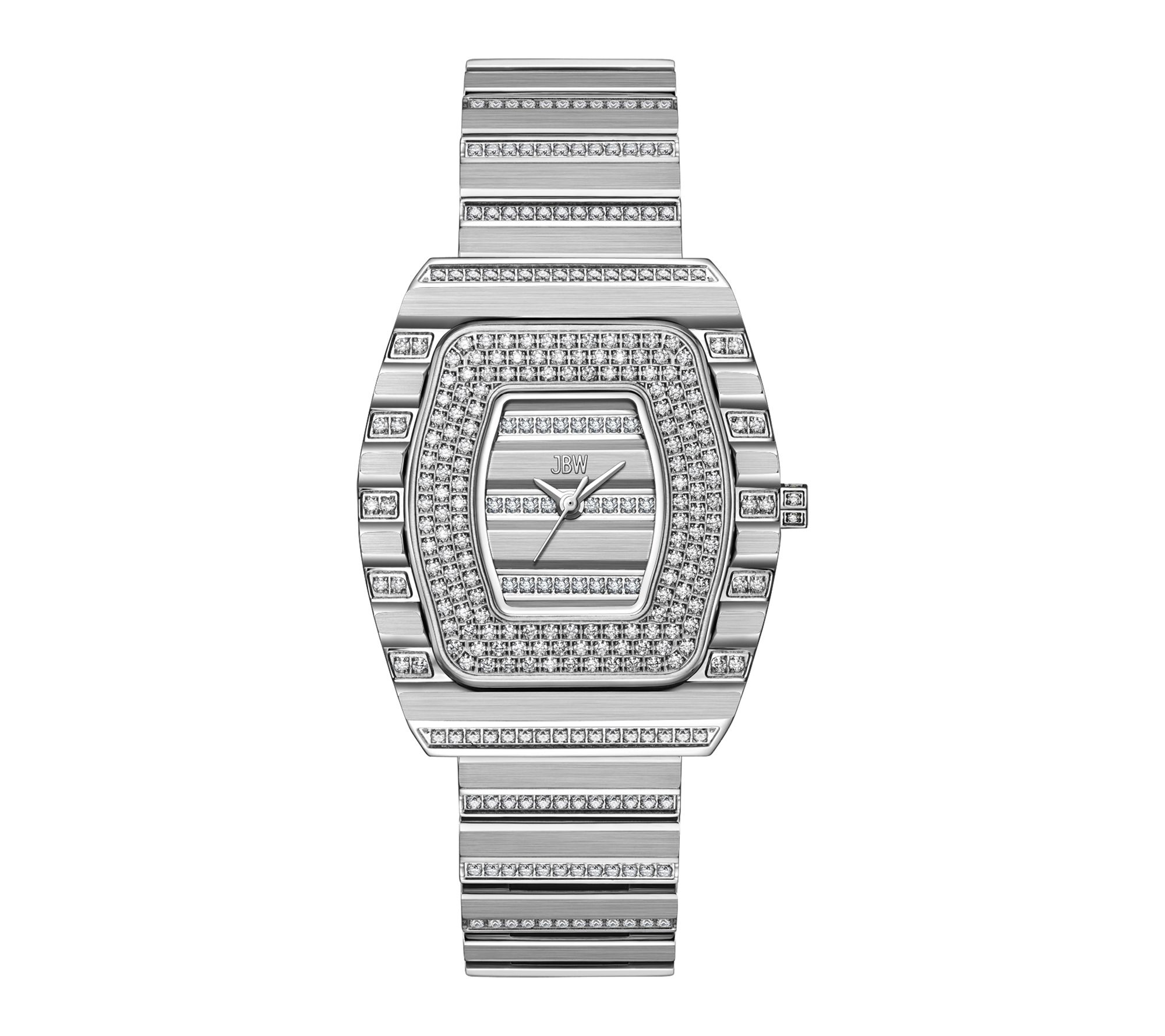 JBW Men's Atlas Stainless Steel Pave Crystal Watch