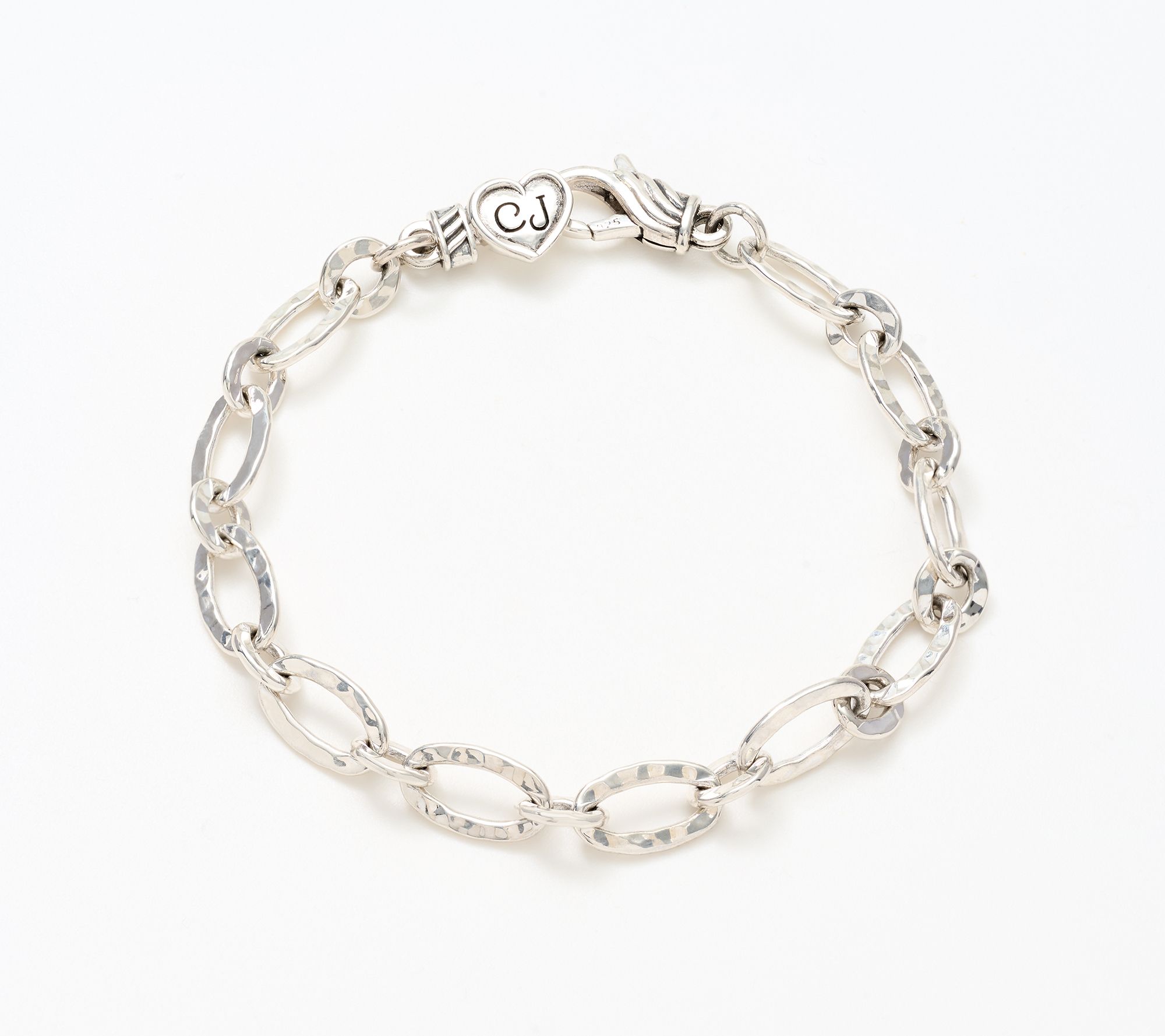 Christian James by Scott Grimes Sterling Silver Hammered Link Bracelet 8.5g