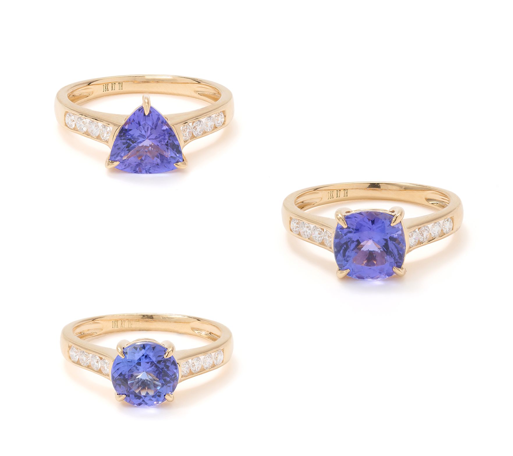 Pure Tanzanite by Jeff Moseley 1.75 cttw Ring, 18K Gold Choice of Cut