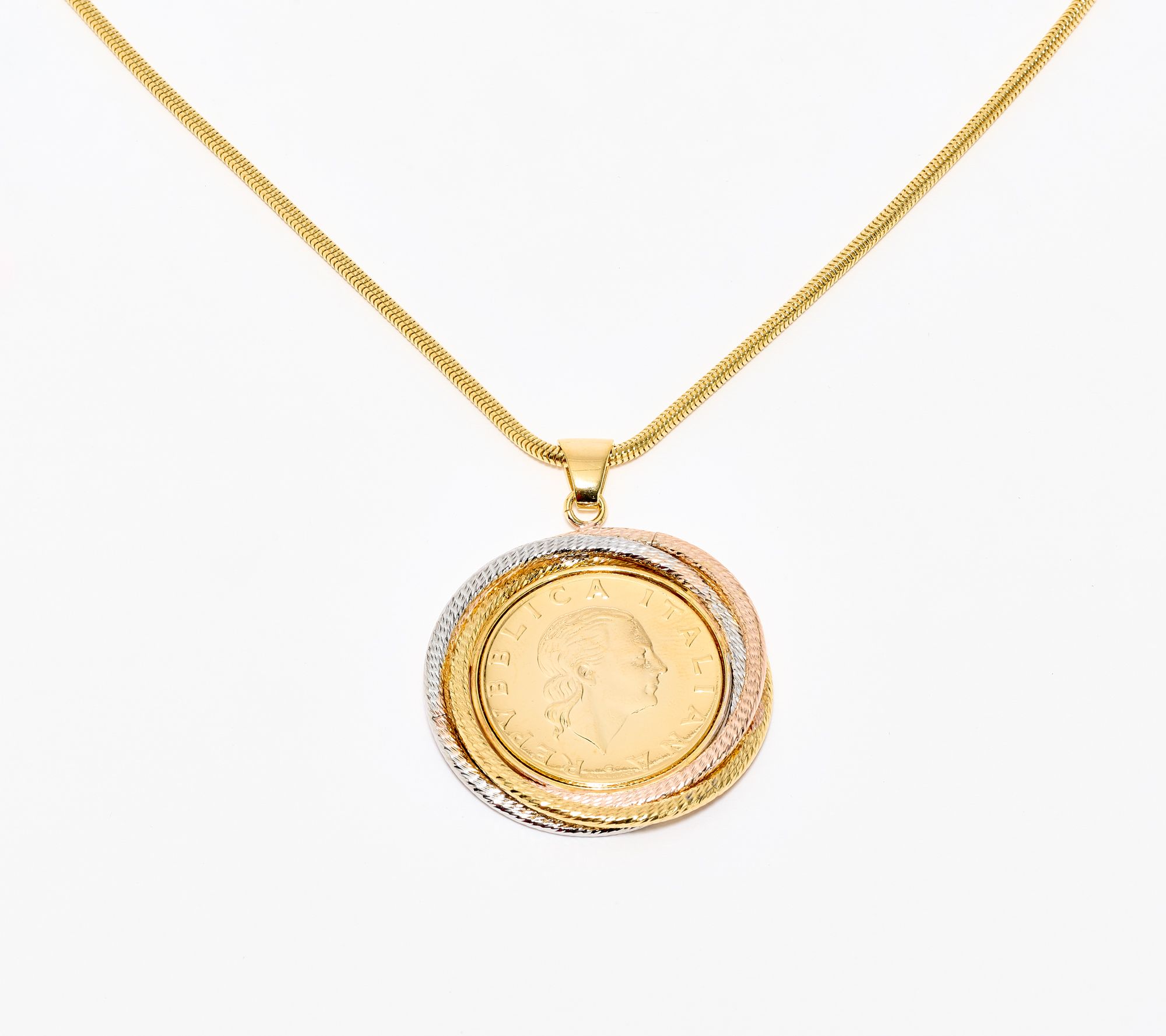"As Is" David Markstein Bronze Triple Wrapped 200 Lira Necklace