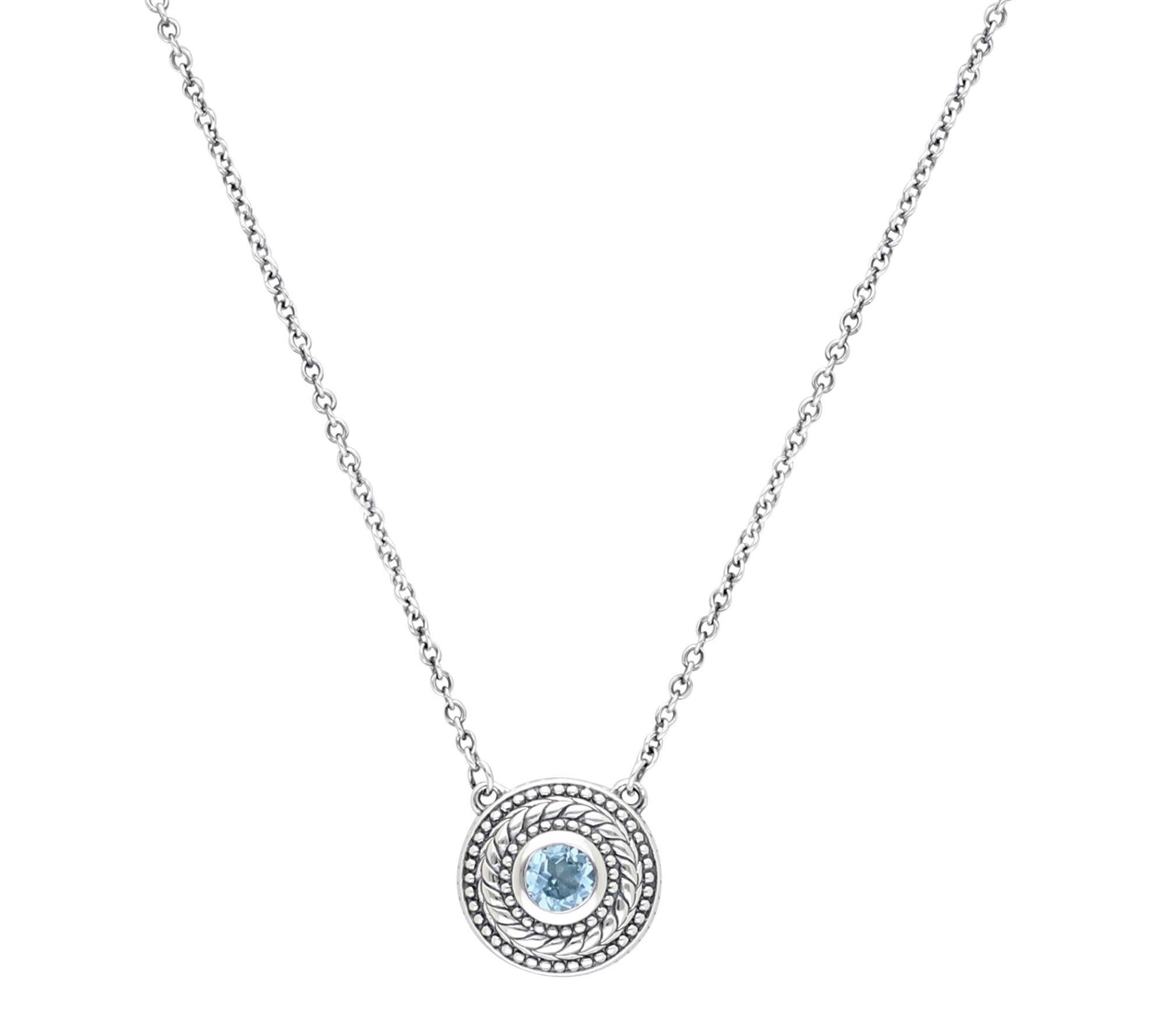 Tiffany Kay Studio Sterling Silver Gemstone Button Necklace