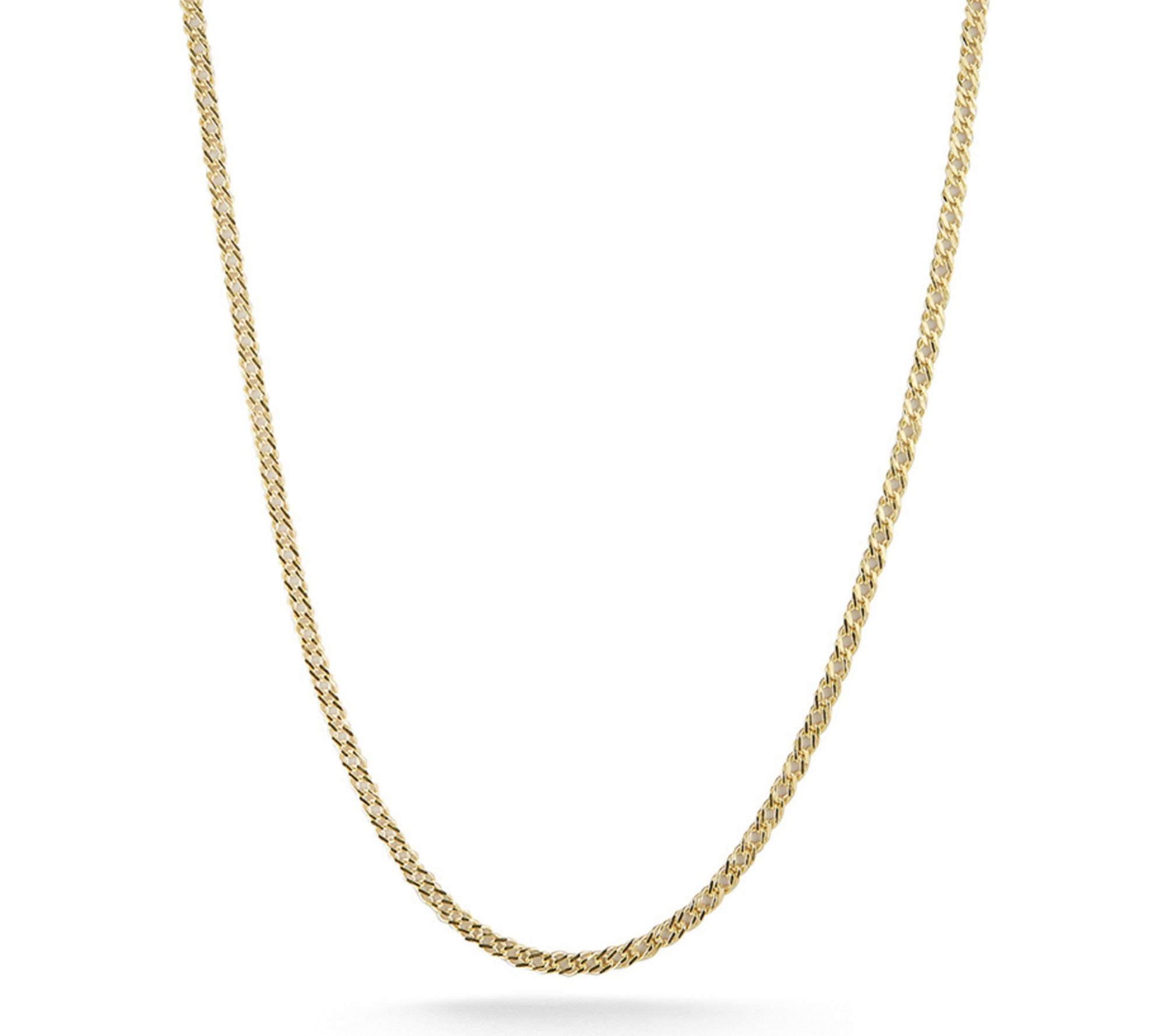 Italian Silver 18" Double Curb Chain Necklace, Sterling