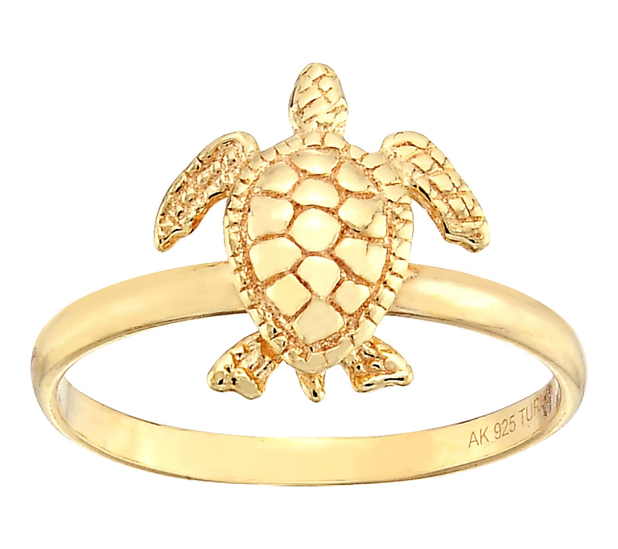 Silver Style Baby Turtle Ring, Sterling