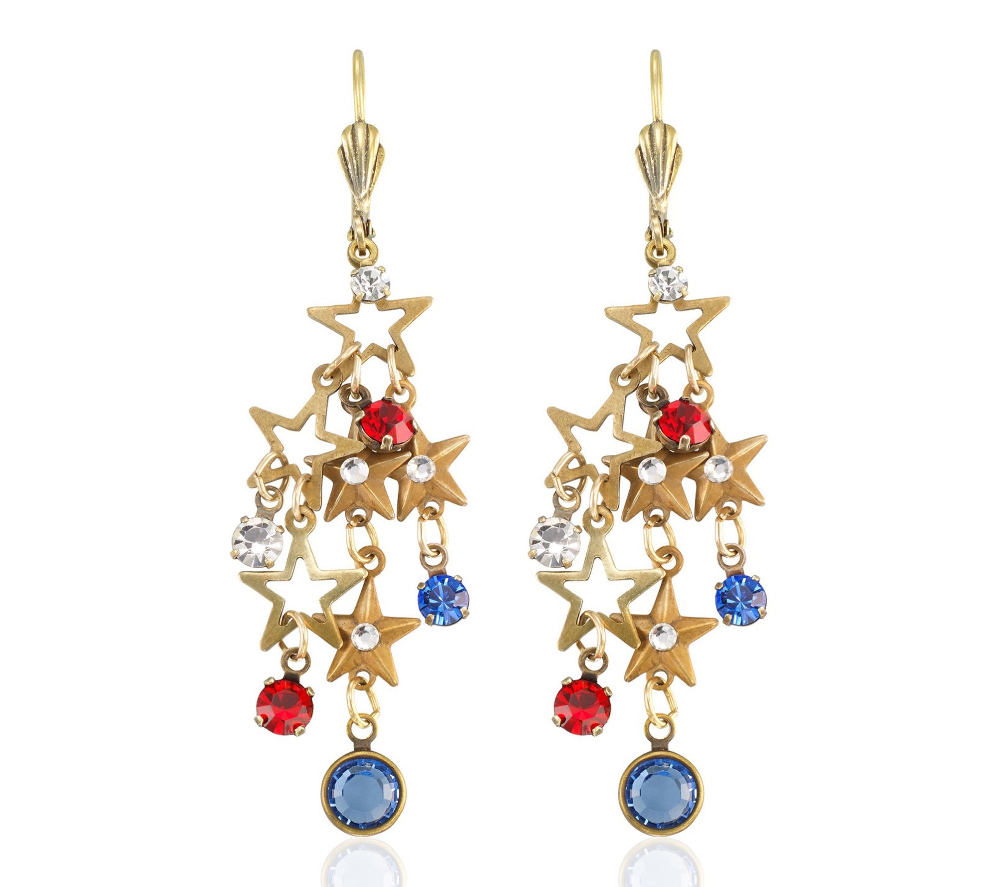 Anne Koplik Star Spangled Americana Jumble Earrings