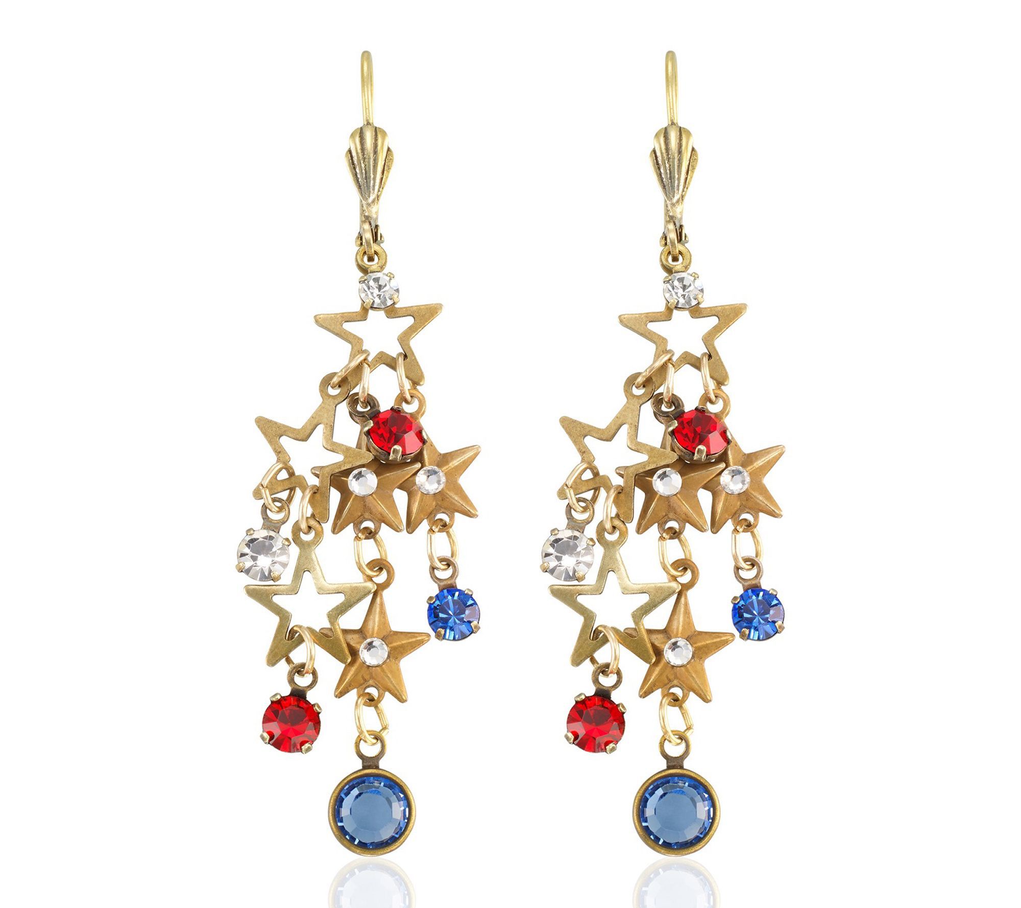 Anne Koplik Star Spangled Americana Jumble Earrings