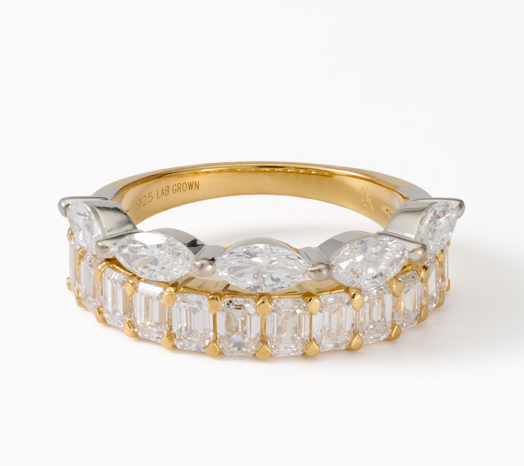 Smiling Rocks Lab Grown Diamonds 2.70 ctw Band Ring, Sterling Silver