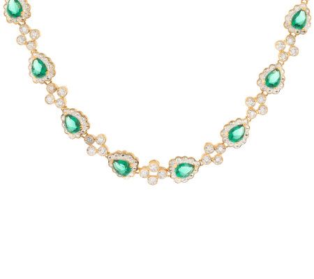 Jacqueline Kennedy Simulated Emerald Necklace - Page 1 — QVC.com