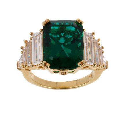 Smithsonian Simulated Emperor Maximilian Emerald Ring - Page 1 — QVC.com