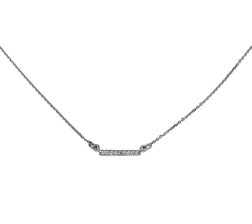 Dainty Designs 14K Diamond Accent Petite Bar Necklace - QVC.com
