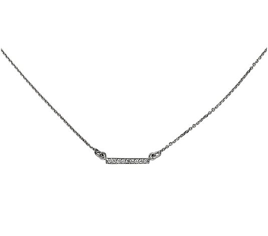 Dainty Designs 14K Diamond Accent Petite Bar Necklace