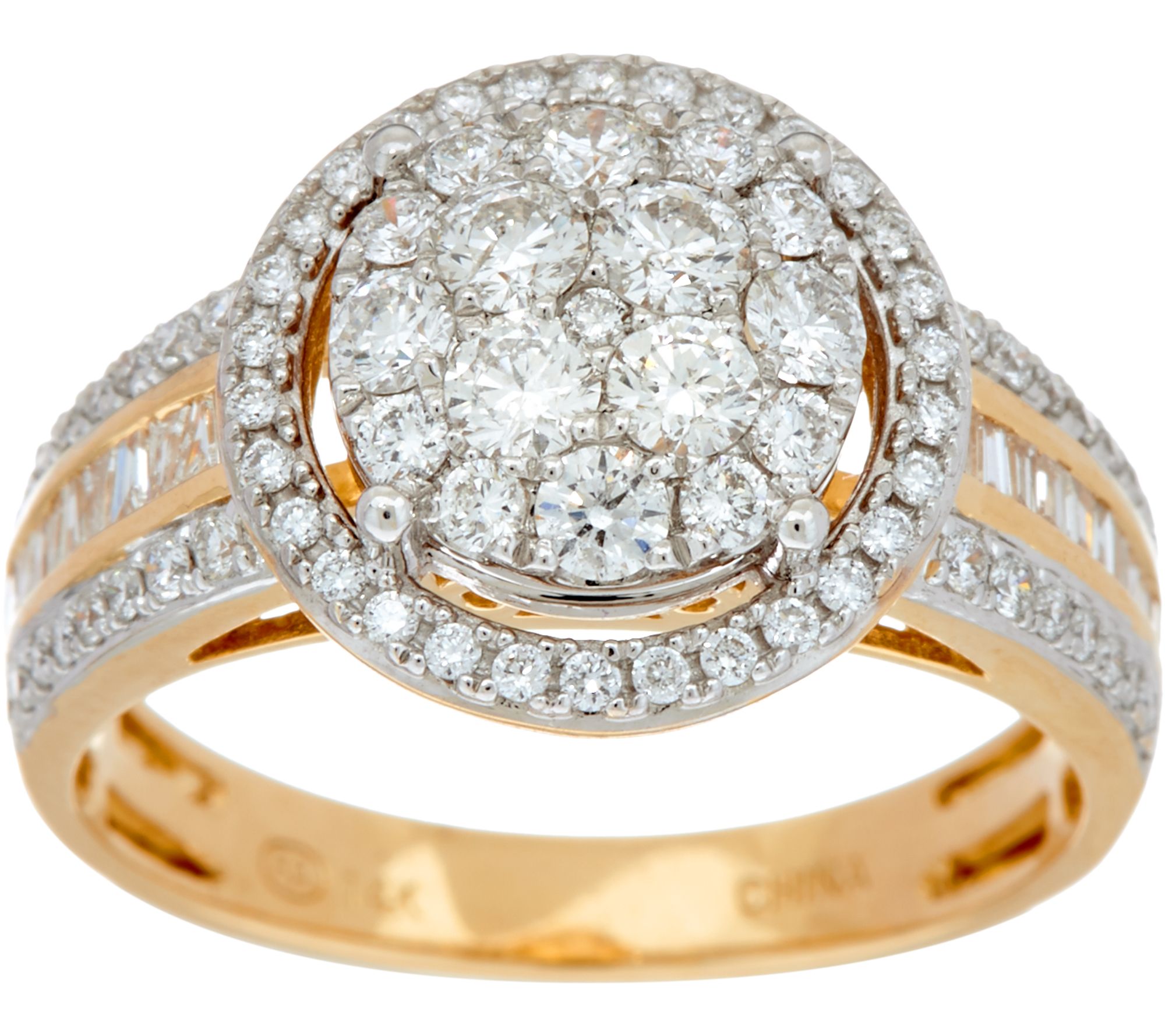 "As Is" 1.00 cttw Round Cluster Diamond Ring 14K Gold by Affinity
