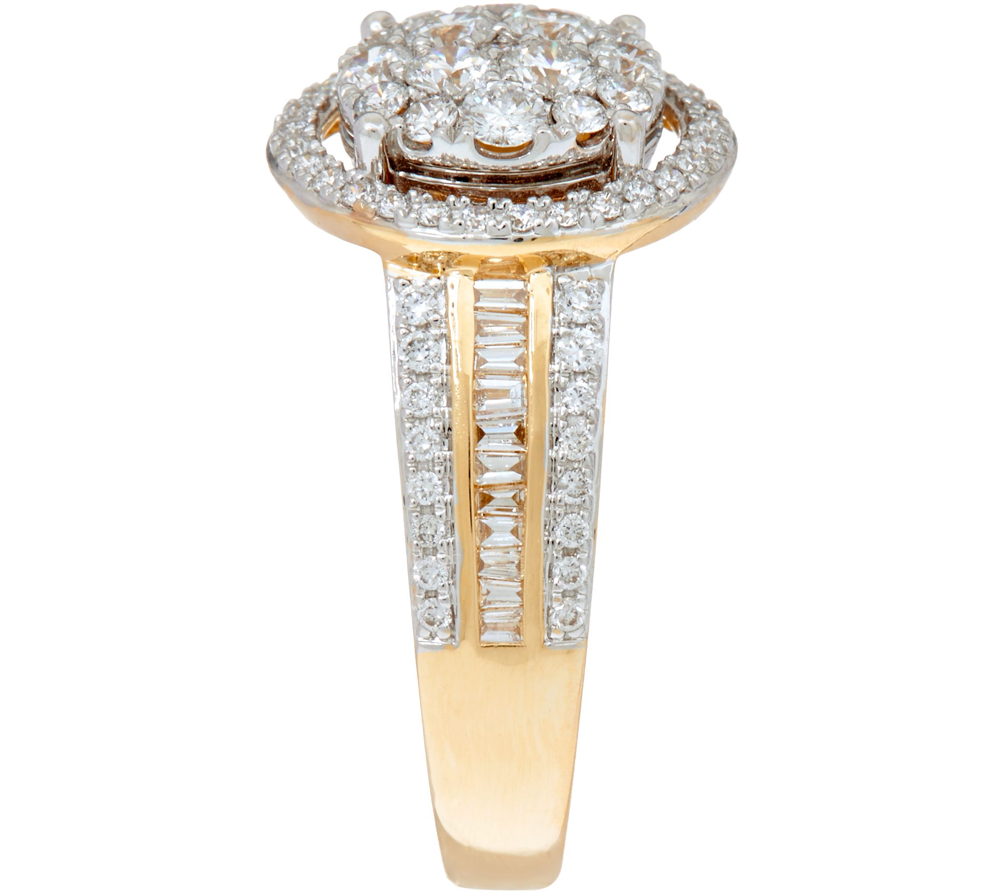 "As Is" 1.00 cttw Round Cluster Diamond Ring 14K Gold by Affinity