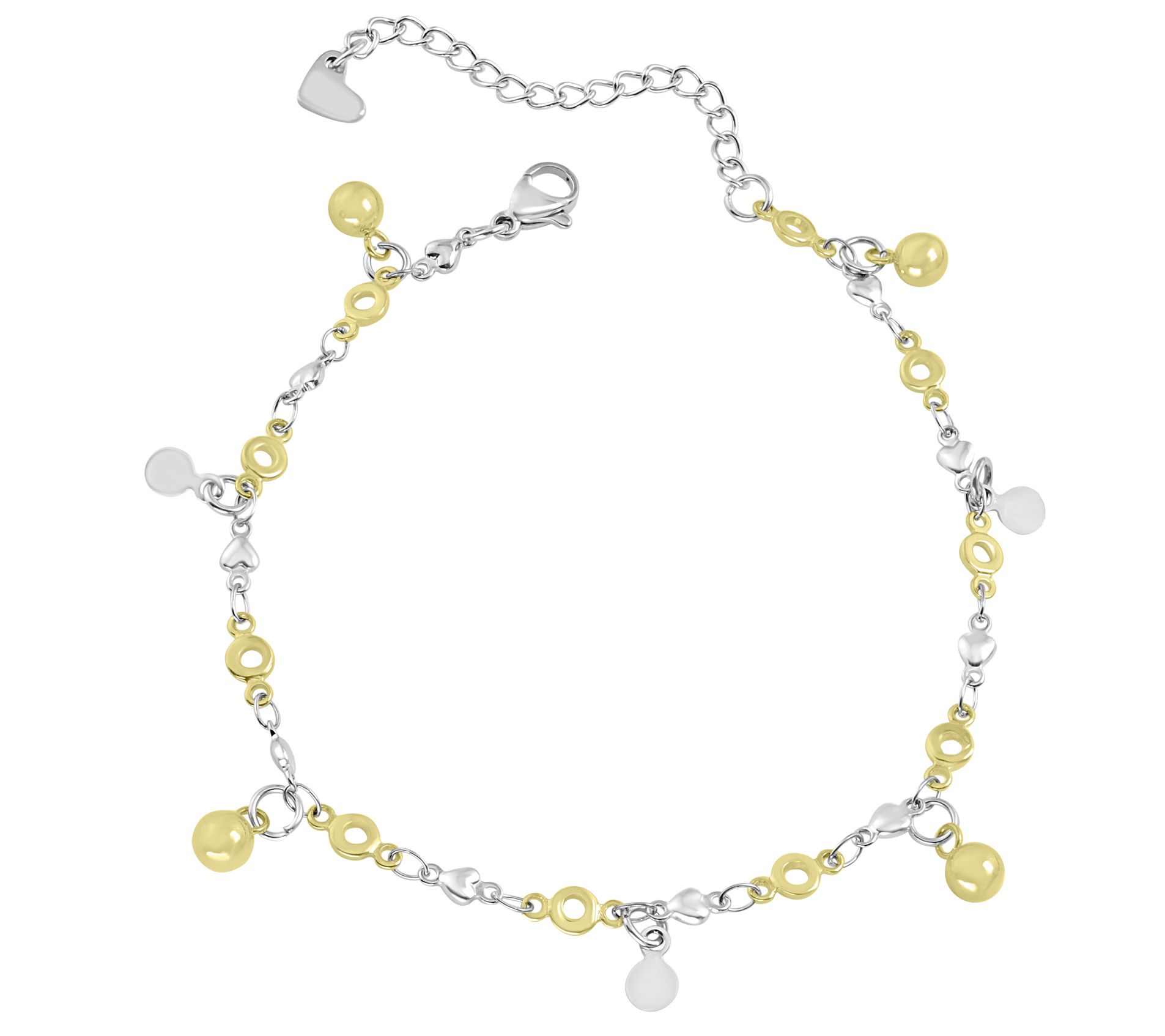 Steel by Design Two-Tone Ankle Bracelet