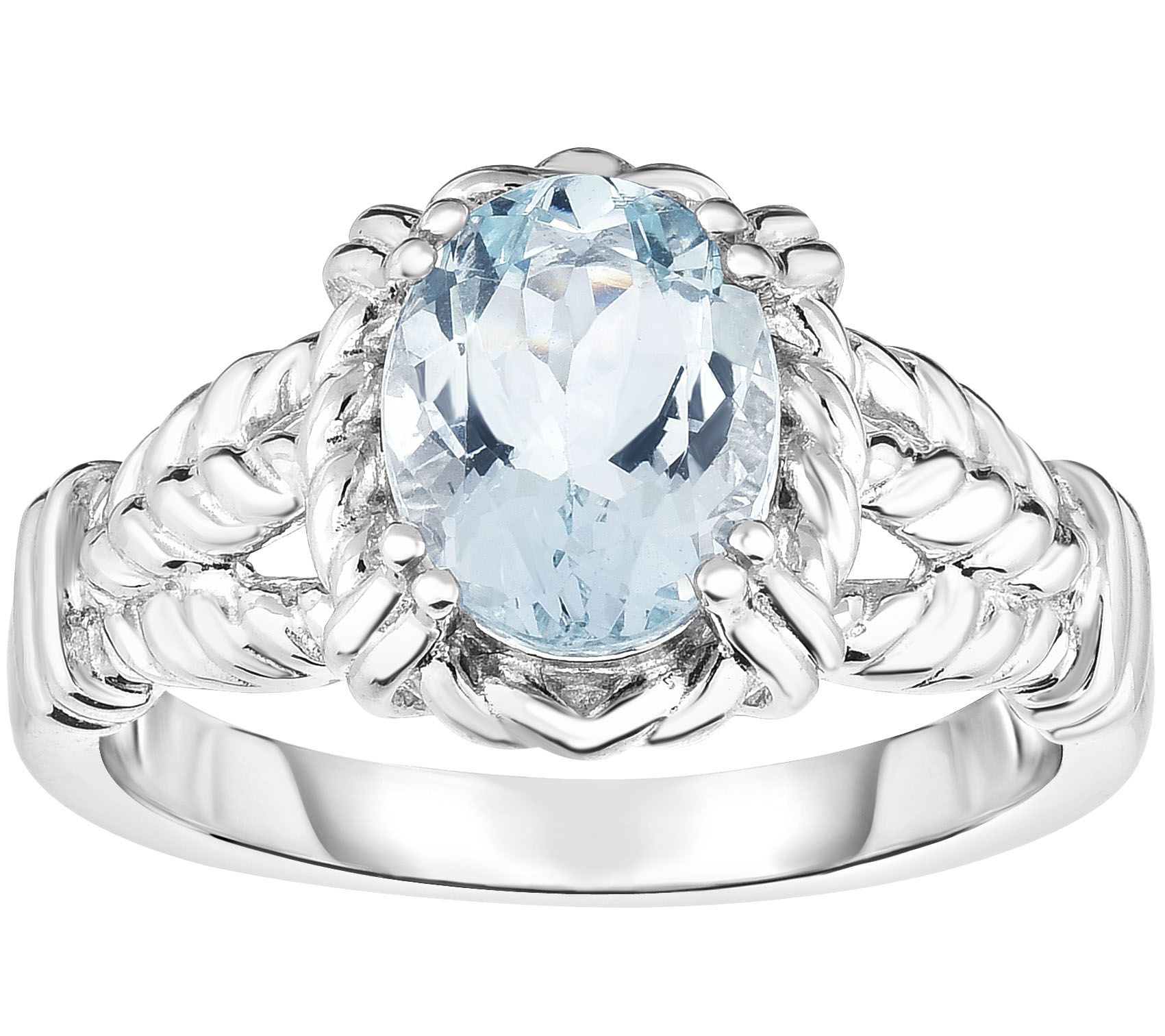 Qvc on sale aquamarine rings