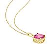 Sterling 8.35 cttw Pink Topaz Pendant with Chain, 1 of 2