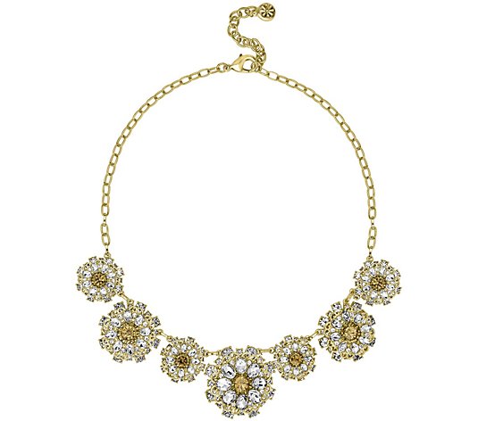 Isaac Mizrahi Live! Crystal Flower Necklace