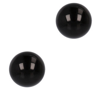 UltraFine Silver 8mm Gemstone Ball Stud Earrings