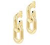 Veronese 18K Gold Plated Double Link Dangle Earrings