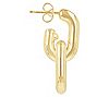 Veronese 18K Gold Plated Double Link Dangle Earrings, 1 of 2