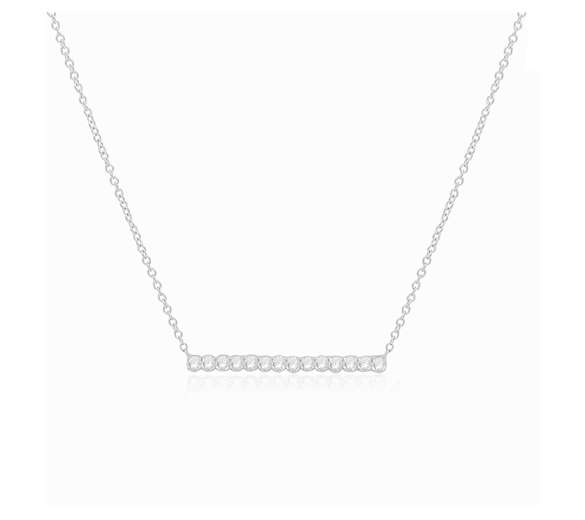 Fire Light Lab Grown Diamond Necklace, 14K WhitGold