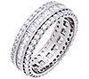 Diamonique 2.93 cttw Eternity Band Ring, Sterling Silver