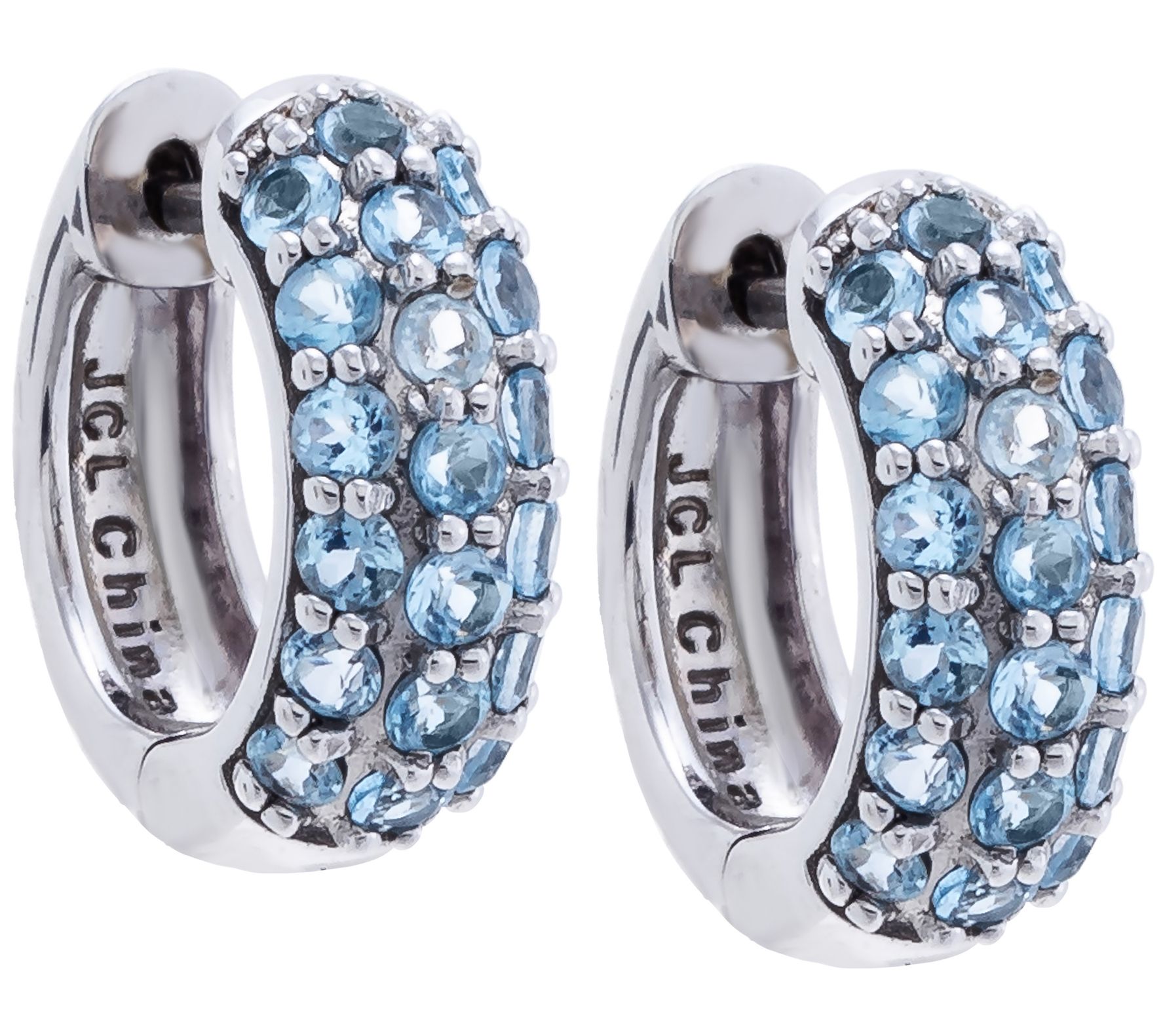 Affinity Gems Round Gemstone Huggie Hoop Earrings, Sterling