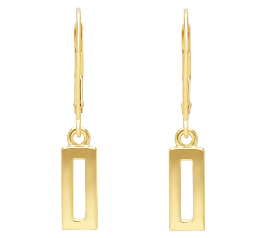 Elyse Ryan 14K Gold Clad Polished Modern Link Earrings