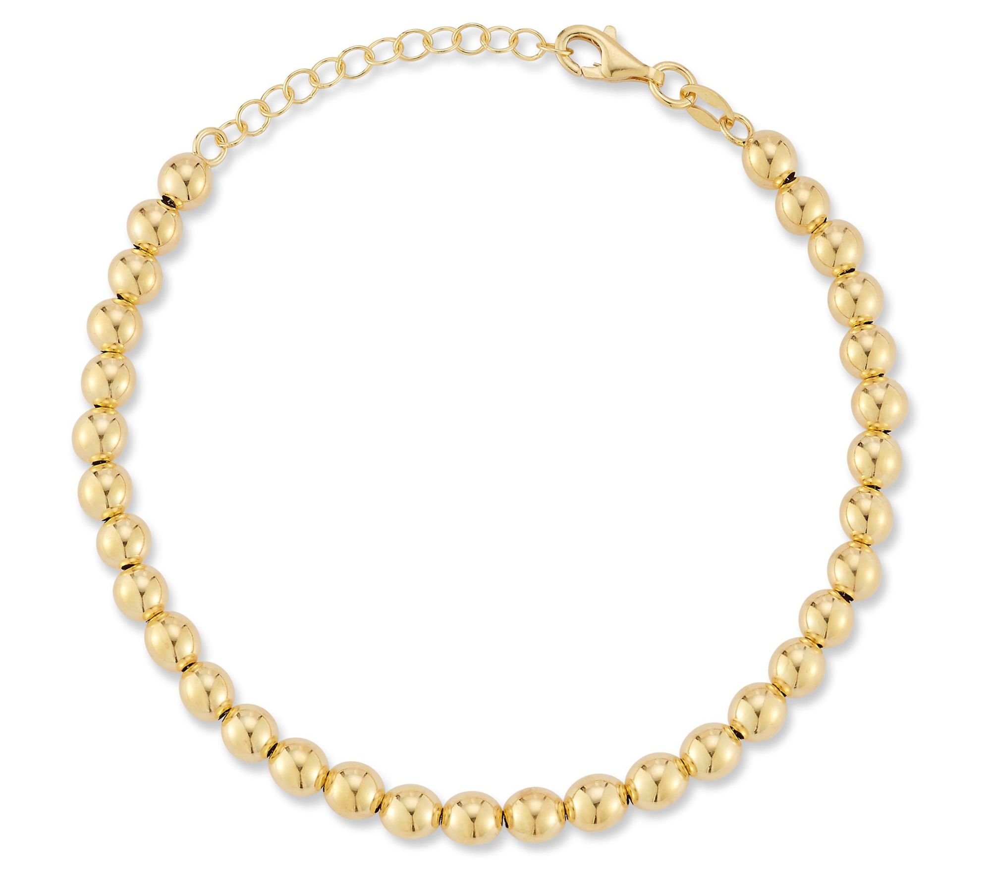 Italian Gold 5mm Ball Bracelet, 14K